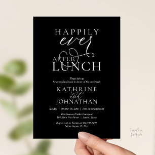 Happily Ever After Lunch Post Wedding Elopement Invitation
