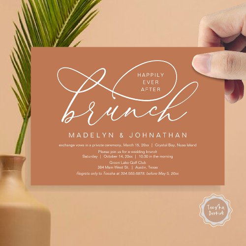 Happily Ever After Lunch Wedding Elopement Invitation