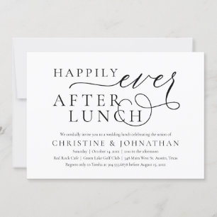 Happily Ever After Lunch, Wedding Elopement Invitation
