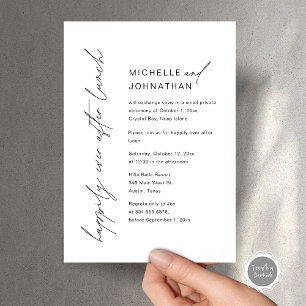 Happily Ever After Lunch, Wedding Elopement Party Invitation