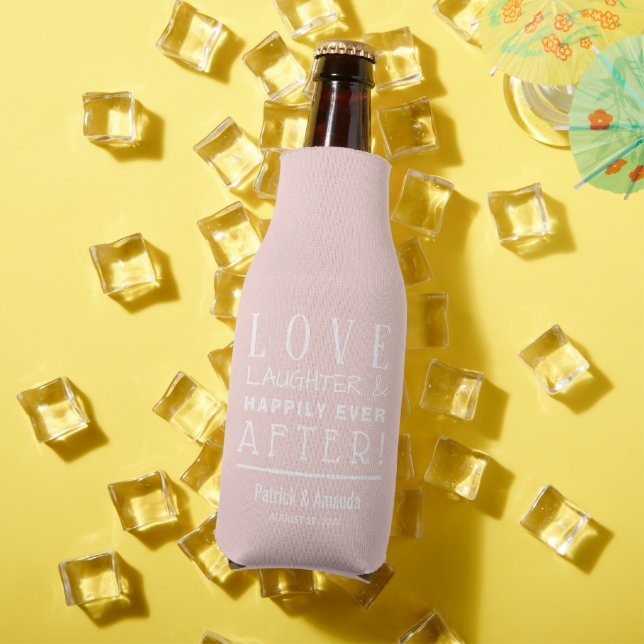 Happily Ever After MISTY ROSE Wedding Bottle Cooler (In Situ Summer)