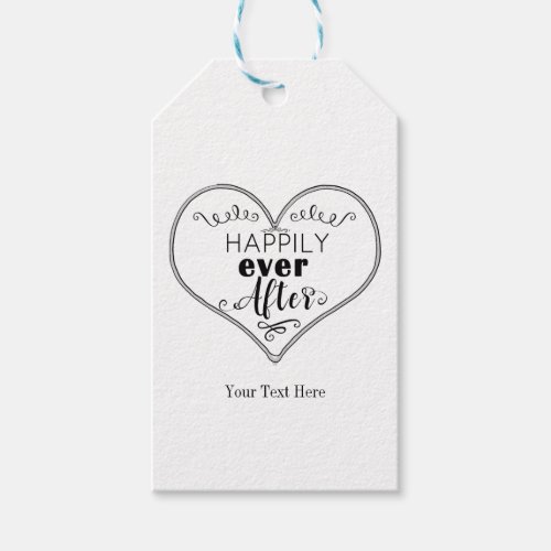 Happily Ever After Modern Fairy Tale Wedding Favor Gift Tags