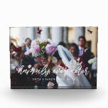 Happily ever after modern overlay wedding photo block<br><div class="desc">Showcase your favorite wedding pictures with this modern photo block,  with the words Happily ever after in a beautiful text overlay. You can easily change the color and size of the text to fit your picture.</div>