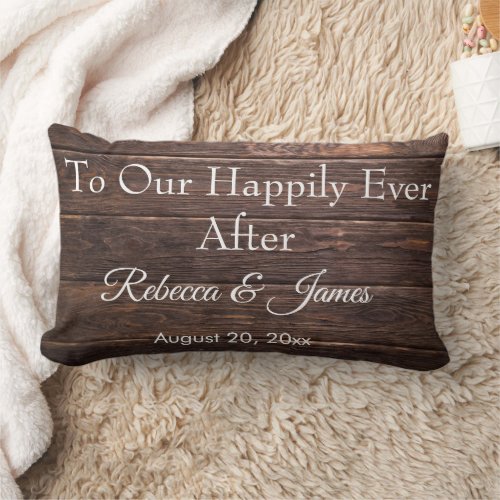 Happily Ever After Modern Rustic Pattern Stylish  Lumbar Pillow