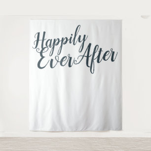 Happily Ever After Modern Wedding Backdrop