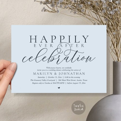 Happily Ever After Modern Wedding Celebration Invitation