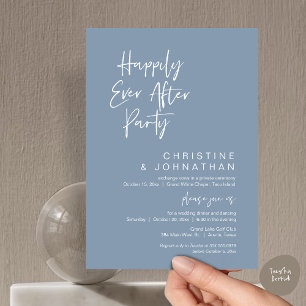 Happily Ever After, Modern Wedding Dinner Party Invitation