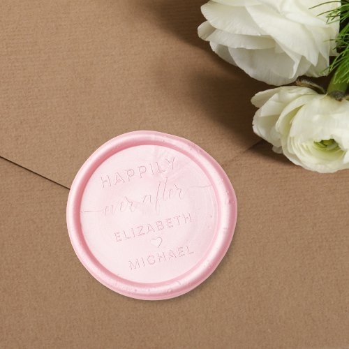 Happily Ever After Monogram Wedding Wax Seal Sticker