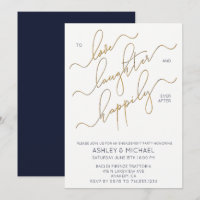 Happily Ever After Navy Blue Engagement Party
