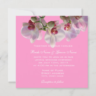 Happily ever after orchids wedding invitations