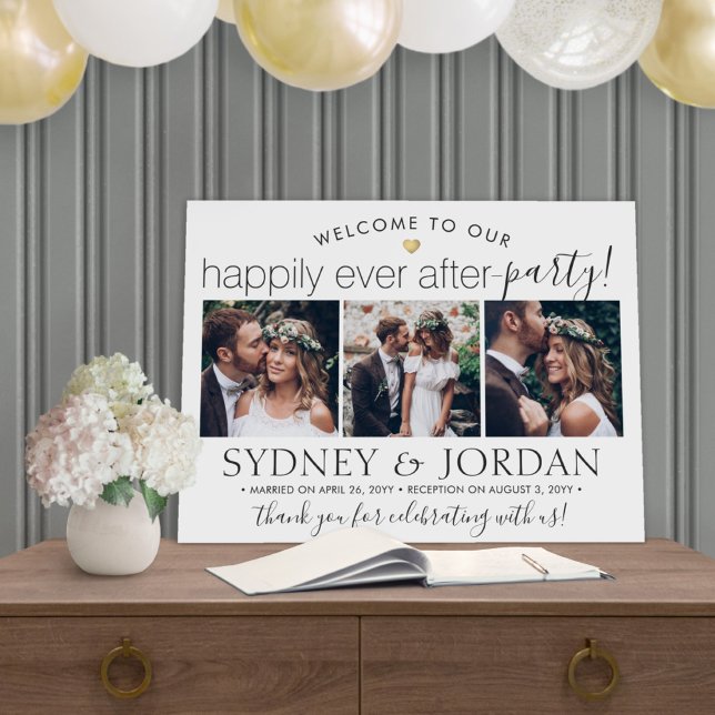 Happily Ever After Party 3 Photo Wedding Reception Foam Board (Creator Uploaded)
