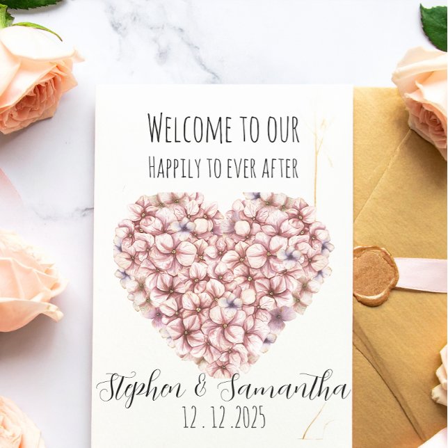 Happily Ever After Party 3D flowers  wedding  Invitation Postcard (Creator Uploaded)