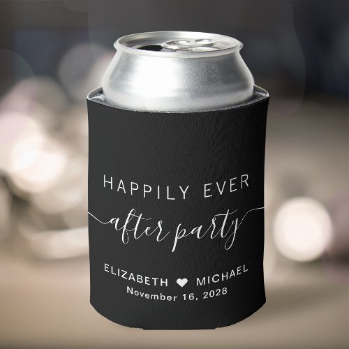Happily Ever After Party Black Wedding Reception Can Cooler