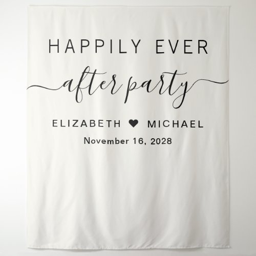 Happily Ever After Party Cream Photo Backdrop