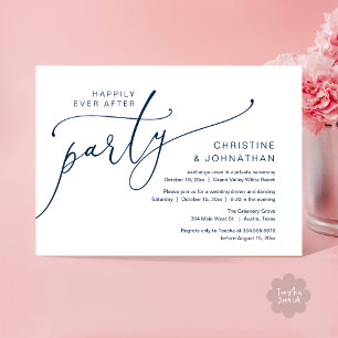 Happily Ever After Party, Elopement Dinner Dancing Invitation