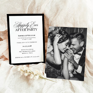 Happily Ever After Party   Elopement Reception Invitation