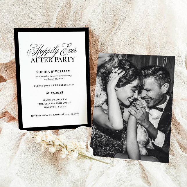 Happily Ever After Party | Elopement Reception Invitation (Creator Uploaded)