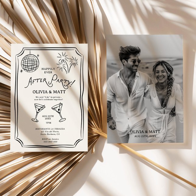 Happily Ever After Party Elopement Wedding Invitation (Happily Ever After Party Elopement Wedding Invitation)