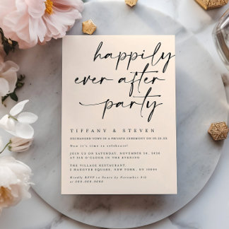 Happily Ever After Party Invitation Reception Part
