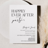 Happily Ever After Party Minimal Wedding Reception