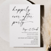 Happily Ever After Party Minimal Wedding Reception