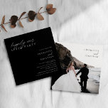 Happily Ever After Party Modern Black Wedding Invitation<br><div class="desc">Happily Ever After Party Modern Black Wedding Invitation</div>