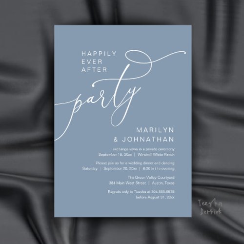 Happily Ever After Party, Modern Dinner Reception Invitation