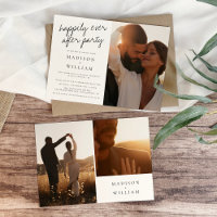 Happily Ever After Party Modern Photo Wedding