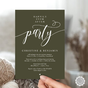 Happily Ever After Party, Modern Script Invitation