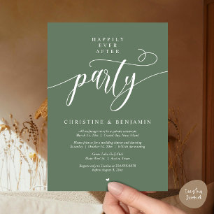 Happily Ever After Party, Modern Script Invitation