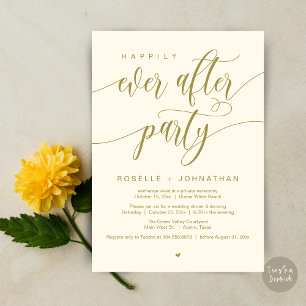 Happily Ever After Party Modern Wedding Dinner Invitation