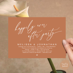 Happily Ever After Party Modern Wedding Dinner Invitation