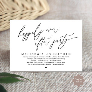 Happily Ever After Party Modern Wedding Dinner Invitation