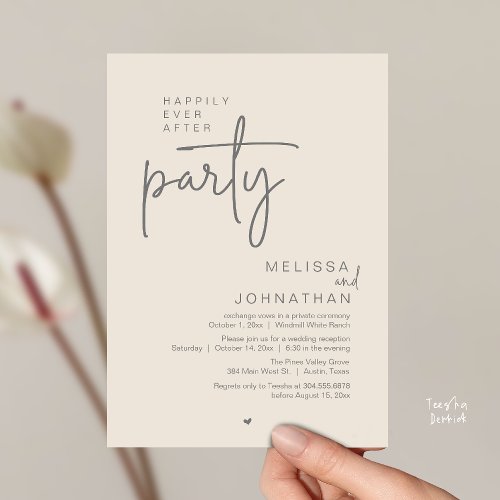 Happily Ever After Party, Modern Wedding Reception