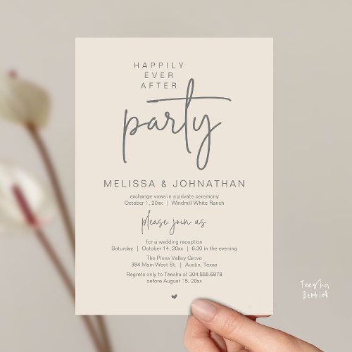 Happily Ever After Party, Modern Wedding Reception