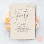 Happily Ever After Party Modern Wedding Reception Invitation
