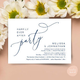 Happily Ever After Party Modern Wedding Reception Invitation