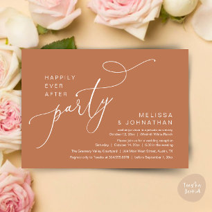 Happily Ever After Party Modern Wedding Reception Invitation