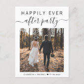 Happily Ever After Party Photo Wedding Announcement Postcard (Front)