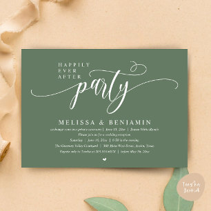 Happily Ever After Party, Reception Modern Minimal Invitation