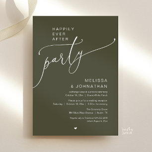 Happily Ever After Party Romance Wedding Reception Invitation