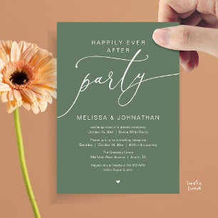 Happily Ever After Party Romance Wedding Reception Invitation