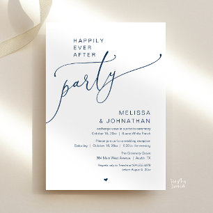 Happily Ever After Party Romance Wedding Reception Invitation
