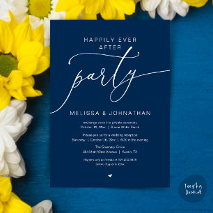 Happily Ever After Party Romance Wedding Reception Invitation