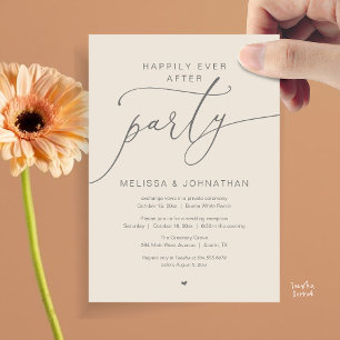 Happily Ever After Party Romance Wedding Reception Invitation