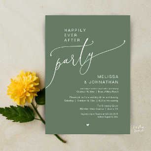 Happily Ever After Party Romantic Wedding Dinner Invitation