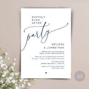 Happily Ever After Party Romantic Wedding Dinner Invitation