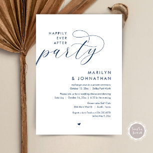 Happily Ever After Party, Romantic Wedding Dinner Invitation