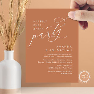 Happily Ever After Party, Romantic Wedding Invitation