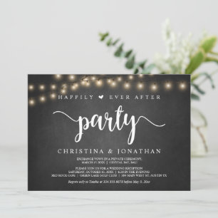 Happily Ever After party, Rustic themed, Elopement Invitation